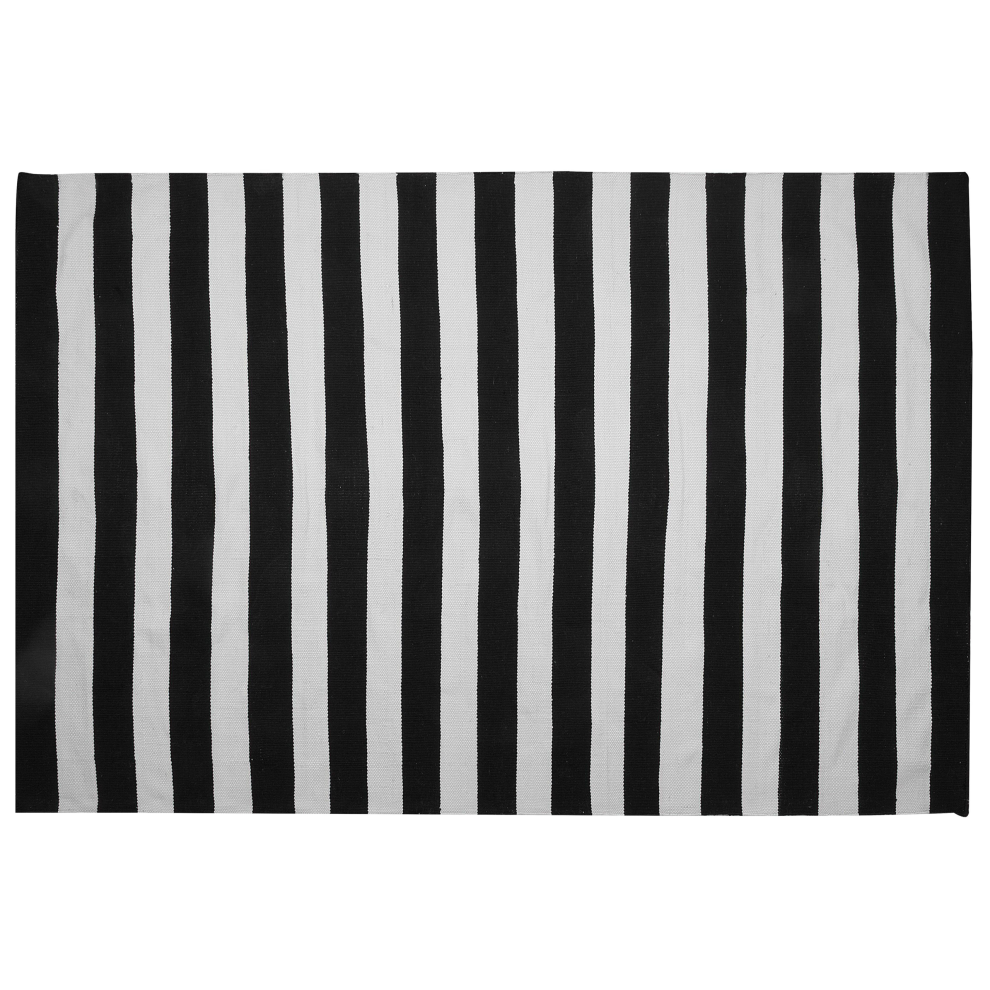 Outdoor Area Rug 160 x 230 cm Black and White TAVAS