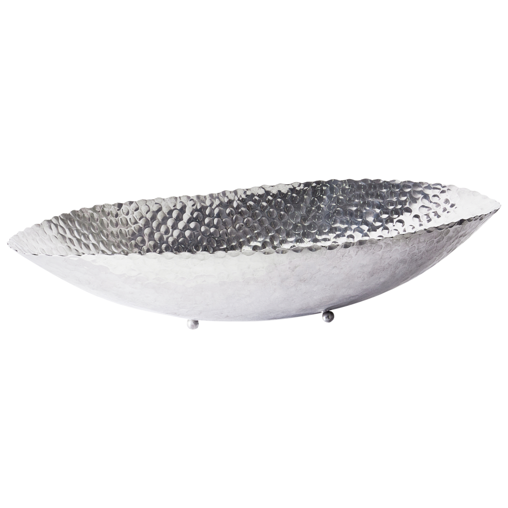 Metal Decorative Platter Silver IBRASH
