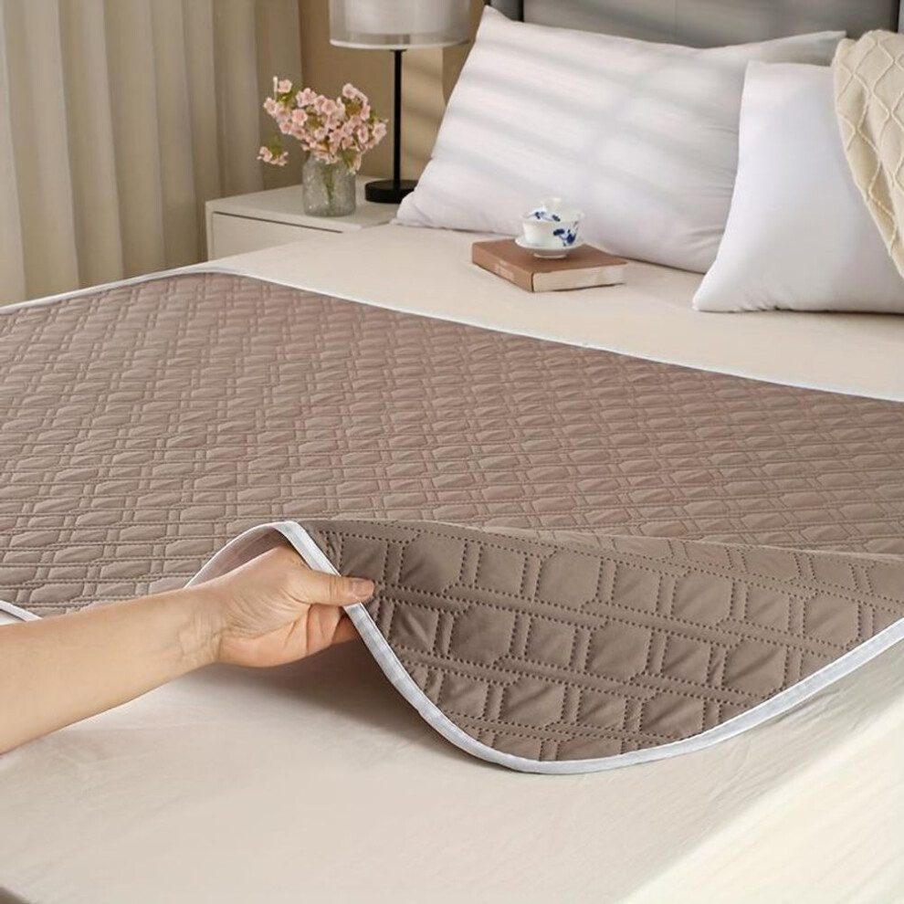 (coffee) Washable Incontinence Pads For Elderly & Pets Leak-proof Bed Care Mats Ideal For Menstruation & Home Use