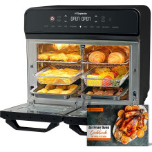 HYSapientia 22L Dual Zone Air Fryer Oven With Rotisserie,Large Double Air fryers Mini Oven Digital 2400W 10 in 1 Airfryer Countertop Con...