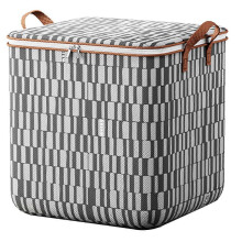 (As show, One size) Closet Storage Box Clothes Storage Organizer Foldable Fabric Blanket Storage Bag(100L)