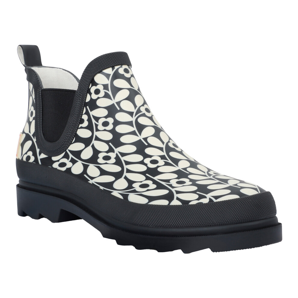 (4 UK, Black) Regatta Womens/Ladies Orla Kiely Jasmine Flower Mid Cut Wellington Boots
