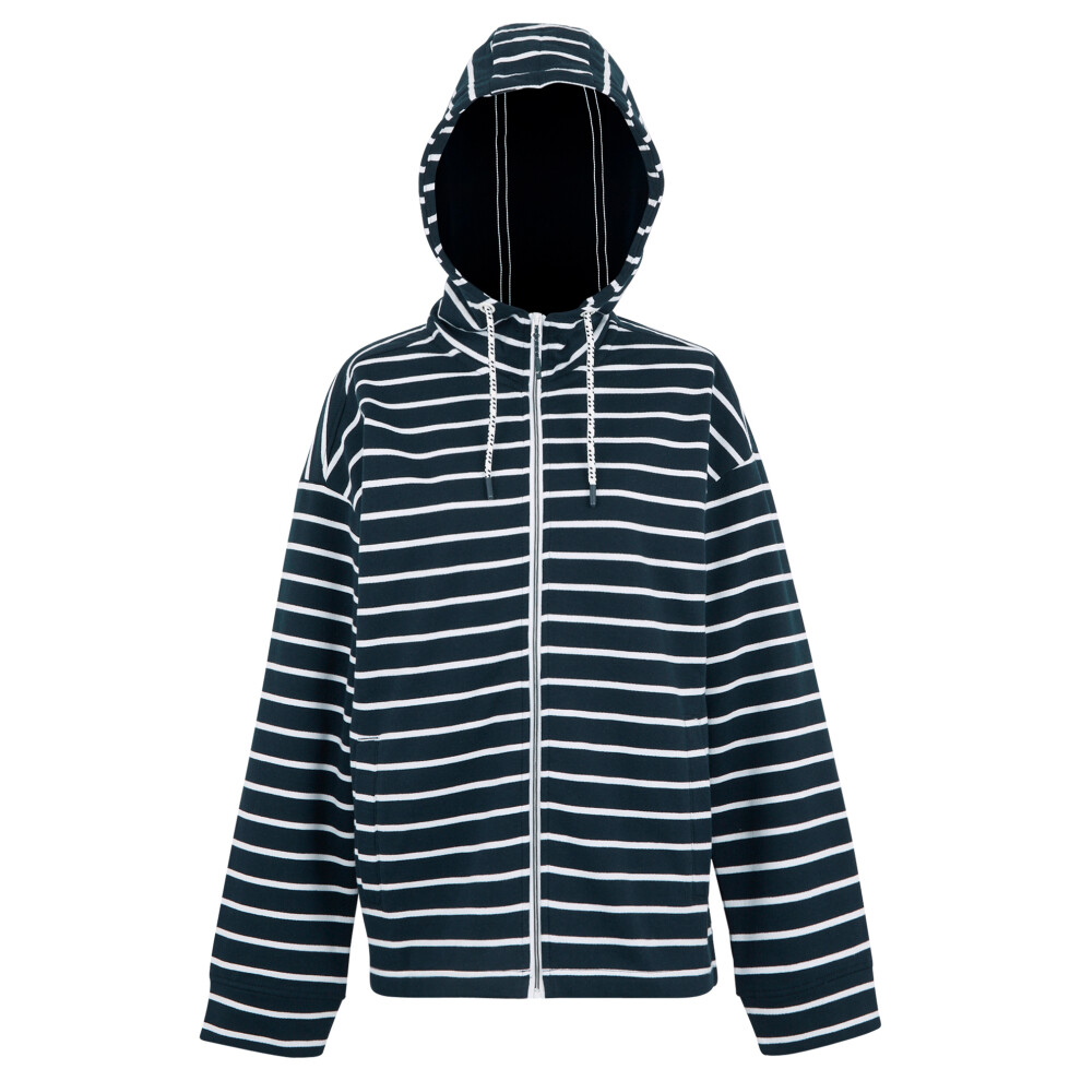 (8 UK, Navy/White) Regatta Womens/Ladies Bayletta II Striped Full Zip Hoodie