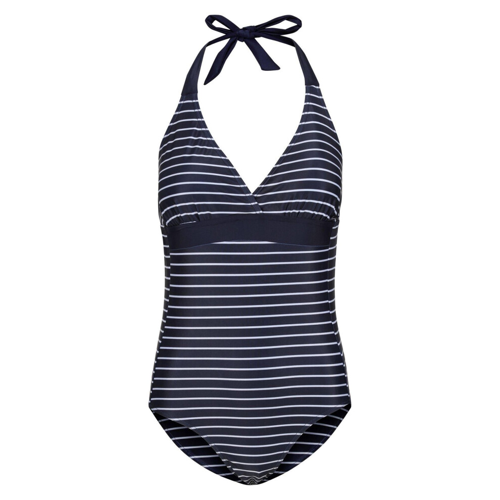 (18 UK, Navy/White) Regatta Womens/Ladies Flavia II Stripe One Piece Swimsuit