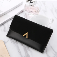 (Black-1) 2025 Leather Women Wallets Hasp Lady Moneybags Zip