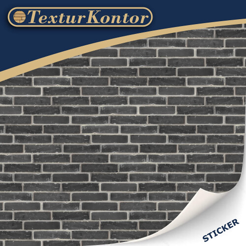 3 Sheets Self-Adhesive Wall Cladding for Dollhouse 1:12 Scale (Black Bricks) 2