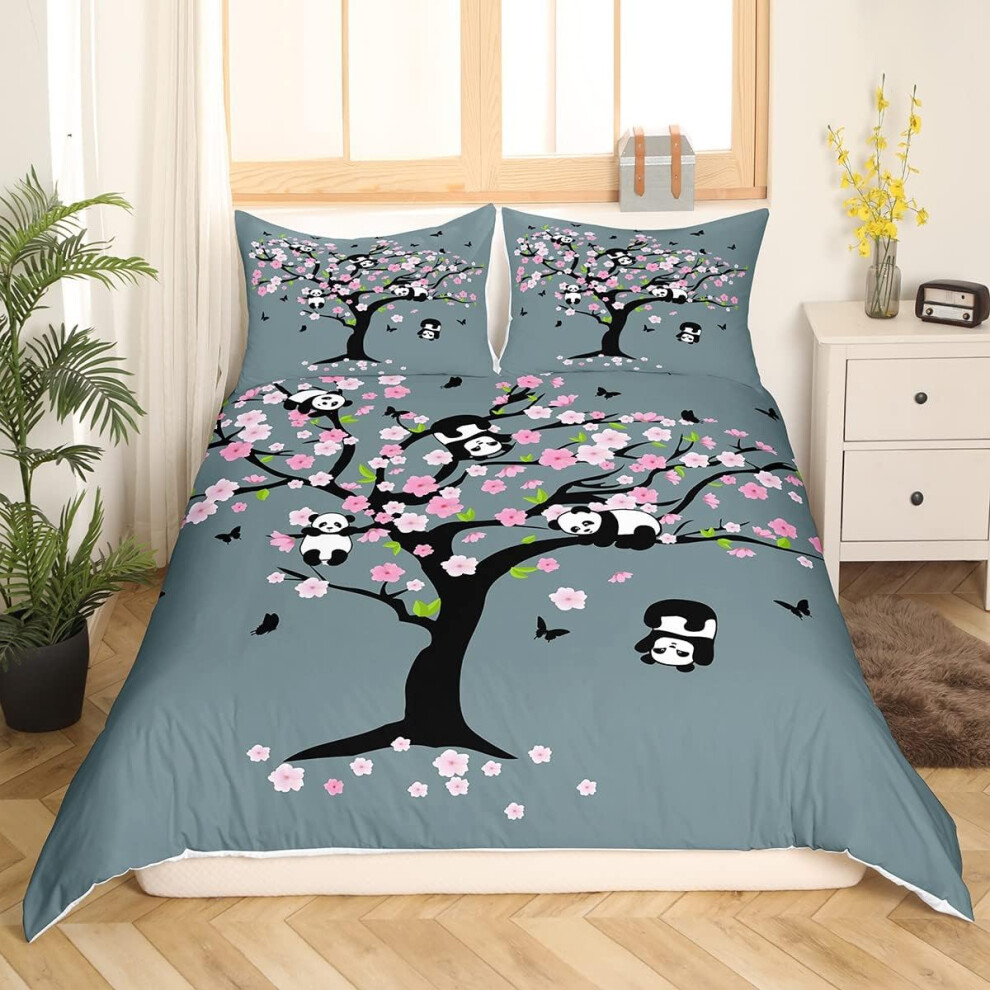(Multi 01, Double(No Comforter)) Homewish Flamingo Bedding Set Double Size Pineapple Duvet Cover For Boys Teens Kids Child,Palm Leaves Comforter Cover