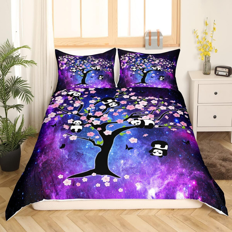 (Multi 02, Double(No Comforter)) Homewish Flamingo Bedding Set Double Size Pineapple Duvet Cover For Boys Teens Kids Child,Palm Leaves Comforter Cover