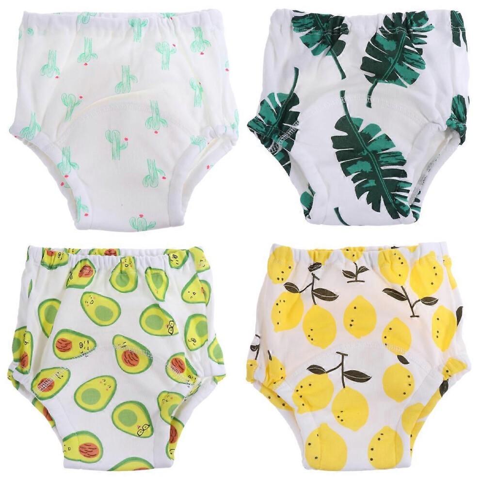 (As show, One size) 4pcs Baby Pee Training Pants Washable Gauze Pants Cartoon Practicing Panties for Toddler Infants (Size 28cm)-image-OPC-PGP6QGJ-NEW