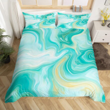 (Green Yellow, Super King(No Comforter)) Homewish Light Purple Marble Bedding Set Gold Abstract Fluid Marbling Duvet Cover For Men Women Bronzing Sequins Marble Grain Double Comforter Cover F