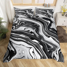 (Black White Grey, Super King(No Comforter)) Homewish Light Purple Marble Bedding Set Gold Abstract Fluid Marbling Duvet Cover For Men Women Bronzing Sequins Marble Grain Double Comforter Cover F
