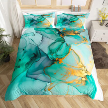 (Green, Super King(No Comforter)) Homewish Light Purple Marble Bedding Set Gold Abstract Fluid Marbling Duvet Cover For Men Women Bronzing Sequins Marble Grain Double Comforter Cover F