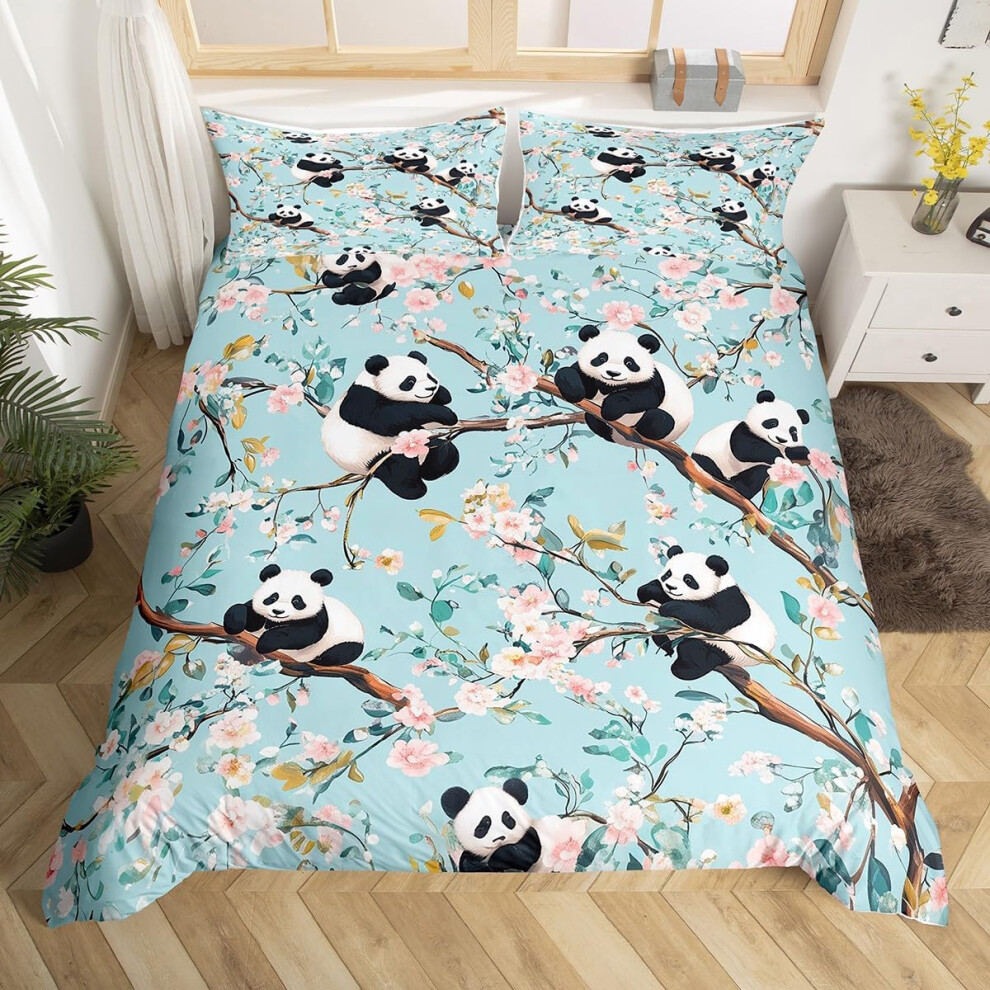 (Blue White Black, Double(No Comforter)) Homewish Heart Double Duvet Cover Black Love Heart Bedding Set,Geometric Line Decor Comforter Cover Cute Hear