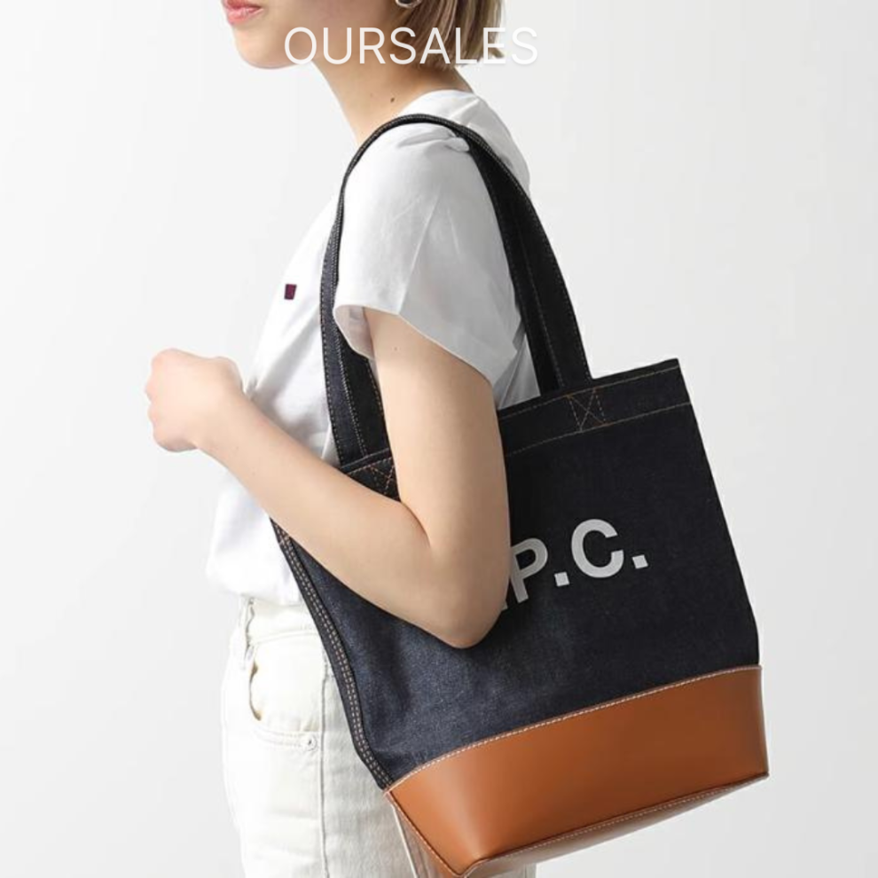 APC Denim Leather tote bag