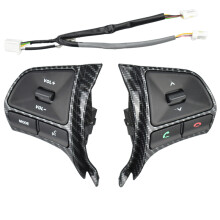 (Carbon Switch-Noheat)Uuden auton ohjauspyörän ohjauspainike KIA K2 RIO 2011-2014 Audio Bluetooth