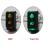 (Εμπρός πίσω φανός ομίχλης) 1PC Αυτοκινήτου LED DRL Διπλός δια 4