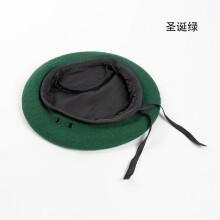(Green-57)Men Women Unisex Breathable Wool Beret Military Training Camp Guard Soldiers Beret Cap with IR