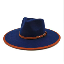 (25-56-58cm)Fashionable Fedora Luxury Big brim Felt Hat Panama Jazz Hat for Men and Women Love Top Design IR
