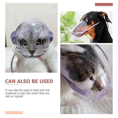 (As show, One size) Reusable Cat Muzzle Professional Pet Muzzle Household Grooming Muzzle Cat Supply 2