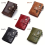 (Red) 100% Genuine Leather RFID Men Cowhide Wallets Coin 3