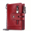 (Red) 100% Genuine Leather RFID Men Cowhide Wallets Coin 1