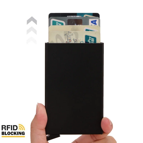 (Gold) Rfid Smart Wallet Card Holder Metal Thin Slim Men 2