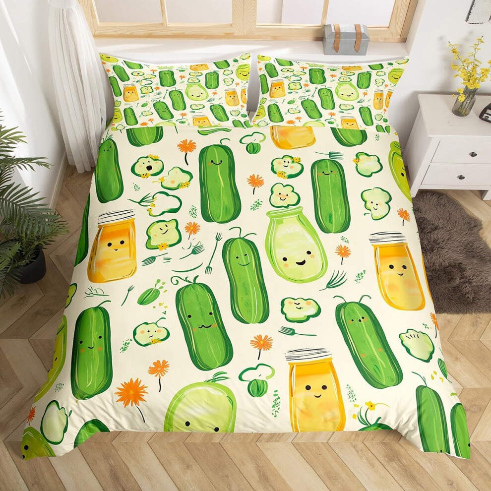 (Green Yellow, Super King(No Comforter)) Homewish Cartoon Dragon Duvet Cover Galaxy Starry Sky Double Bedding Set For Boys Girls,Magical Dragon Animal Kids Comforter Cover Cute Cloud Stars