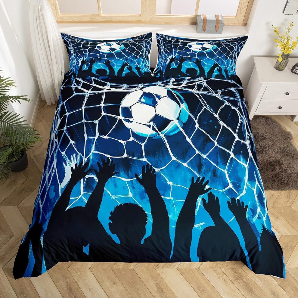 (Blue White, Double(No Comforter)) Homewish Sugar Skull Bedding Set Crow Gothic Comforter Cover Exotic Flowers Double Duvet Cover,Goth Moon Galaxy Rose Bed Set