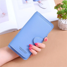 (Blue) High Quality Women Wallets Lady Purses Wristlet Ha