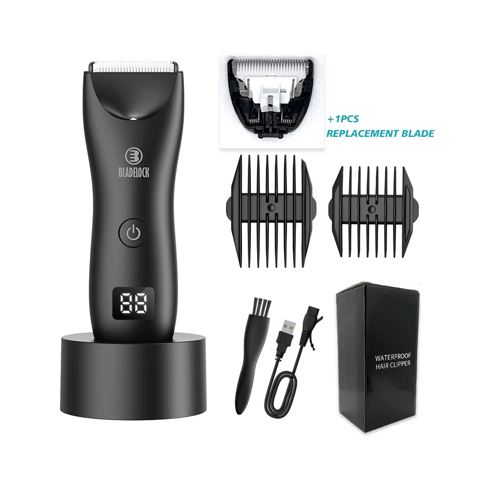 Intimate Pubic Hair Removal for Men Electric Groin Trimmer Male Shaver for Sensitive Areas Waterproof Safety Razor Body Hair