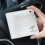 (WHITE) Luxury Designer Wallet for Men PU Leather RFID	Cre 4