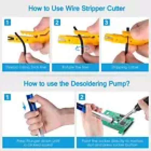 Soldering Iron Kit 60W Electronics Welding Irons Solder Tools Adjustable Wire UK 1