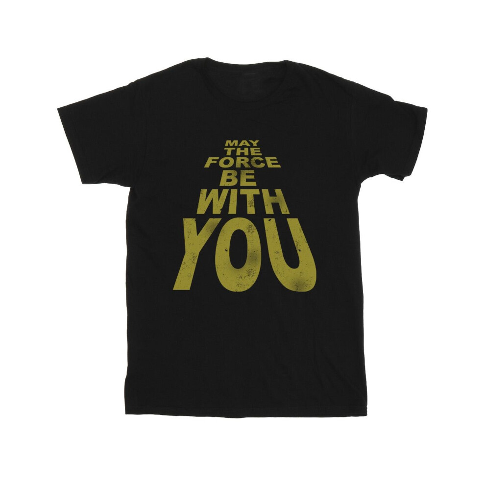 (9-11 Years, Black) Star Wars Boys May The Force Be With You T-Shirt