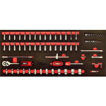 Hilka Socket Set 75 pce metric 1/4 " inch drive tool kit in eva foam