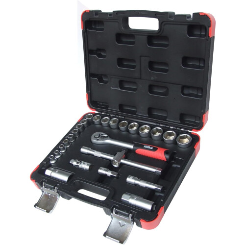 Hilka Hilka Socket Set 26 piece metric 3/8 " inch drive sockets tool kit 1