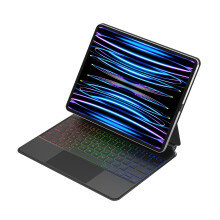 Magnetic Keyboard for iPad Pro 13 (2024)- No Bluetooth/Battery, PD Fast Charge, 7-Color Backlit