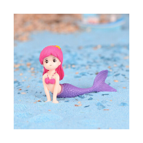 (Ροζ ίσια ουρά) Mermaid DIY Mini Dollhouse Micro Landscap Decor