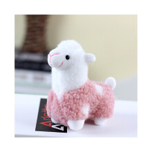 (Ροζ) Μπρελόκ βελούδινο Sweet Little Alpaca Darling 12cm Γούρι με γεμισ