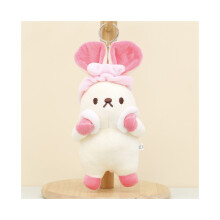 (Beige Rabbit) Pehmo Delightful Bear Avaimenperä 4 tuumaa Viehättävä Pehmeä Täytetty eläin lahjoihin
