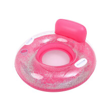 Juguete inflable reclinable de PVC con lentejuelas para adultos (rosa)