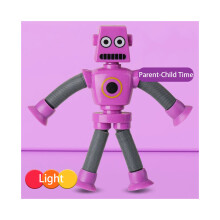 (Purple Robot) Cup Suction Giraffe Robot Hauska ja vaihteleva muotoinen vanhemman lapsen leluvalo