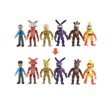 (Versione Nightmare) FNAF Five Nights At Freddy's Mini Action Figures Giocattoli Modello Funtime Rockstar Glamrock