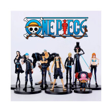 (Musta) One Piece Series musta olkihattu sarjakuvalelu sarjakuvamalli työpöydän koristelu