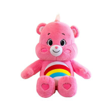 (Pink, 48cm) Anime Care Bears Pehmo Rainbow Bear Pehmo Love Bear Täytetty lelu Tyynyt Lelut