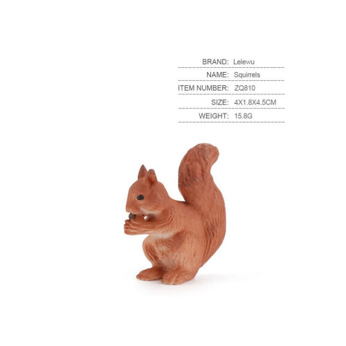(Squirrel) Simulation Of Animal Reindeer Squirrel Red Fox Model Set White-Tailed Deer Hand