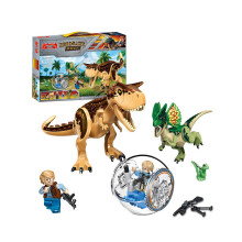 (Tyyli A) Jurassic Dinosaur Building Block Lelu Toimintafiguuri Malli T Rex Muovinen Kid Lahja