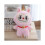 (Ροζ) κούκλα Kawaii Snuggly Rabbit βελούδινο μπρελόκ με μαλακά υλι 1