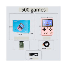 (Pink 500) Video Retro Handheld Game Console Gameboy Builtin Classic Games Kids Gift Fun