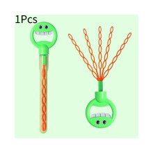 (Πράσινο) Claws Five Bubble Wand Toy 32 Holes Smiley Face Πορώδες Χέρι Κρατών