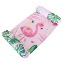 (Flamingo) Reclinable inflable de tela con funda nueva y respaldo